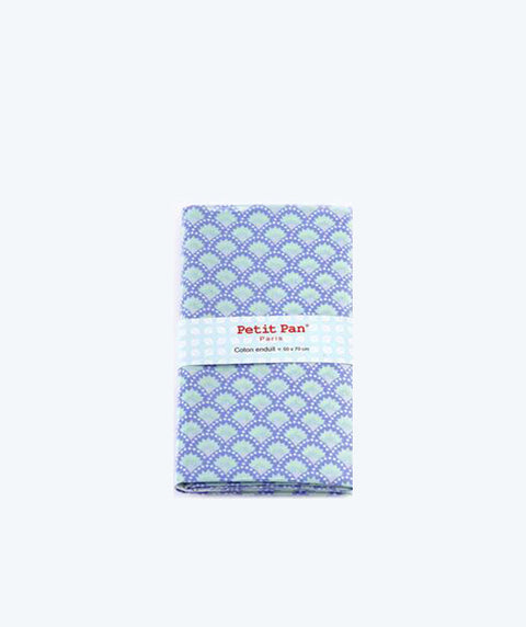 Coupon coton enduit Wasabi washed blue Petit Pan