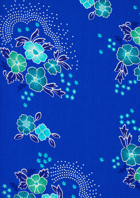 Folksy outremer (oilcloth)