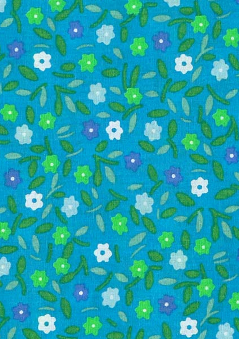 Peace and Love bleu (cotton poplin)