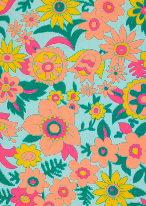 Hippy azur (cotton poplin)