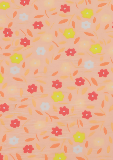 Peace and Love melon (cotton poplin)