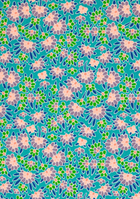 Calendula vert (oilcloth precut bundle)