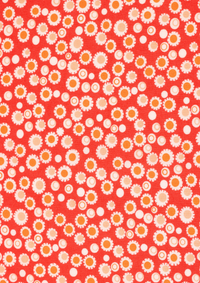 Cotton poplin 25 m - Bohème tangerine