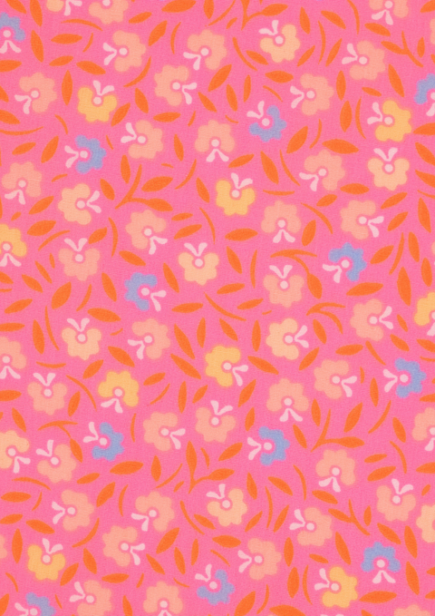 Cotton poplin 6 m - Pétunia rose