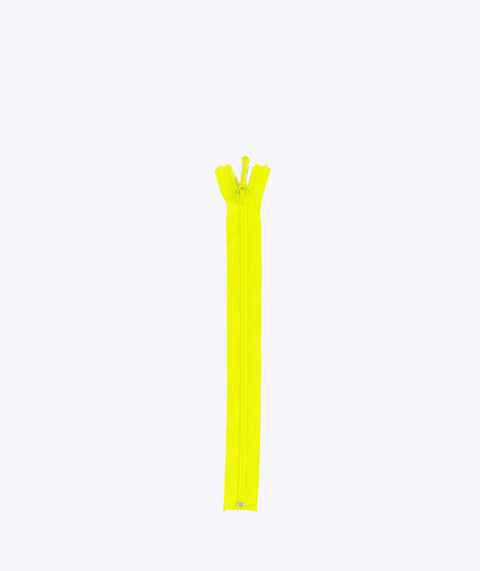 Neon yellow beaded zip