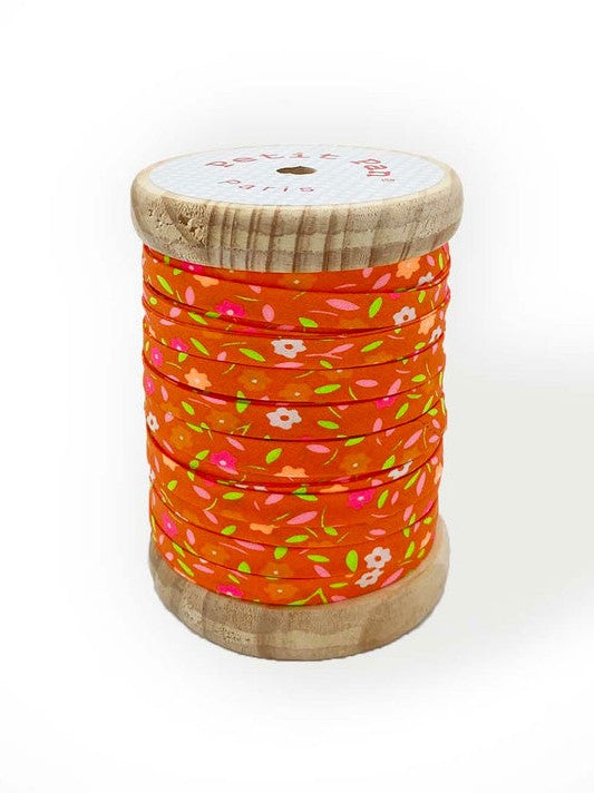 Bias tape 40 m - Peace and Love tangerine