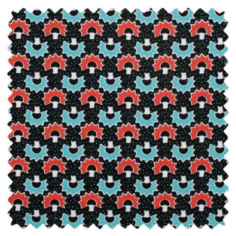 Tissu coton Oeko-Tex Petit Pan Kakinoki noir