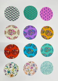 kit de 12 rond de tissus  (fabric-square bundle)