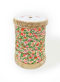 Bias tape 40 m - Flower Power rose
