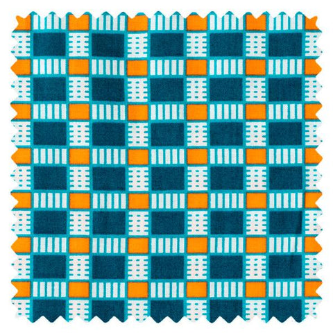 Tissu coton Oeko-Tex Petit Pan Oki turquoise