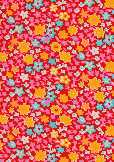 Fleur d'oranger Rouge (cotton poplin)