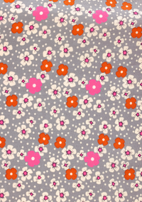 Fleurs des îles gris (cotton precut)