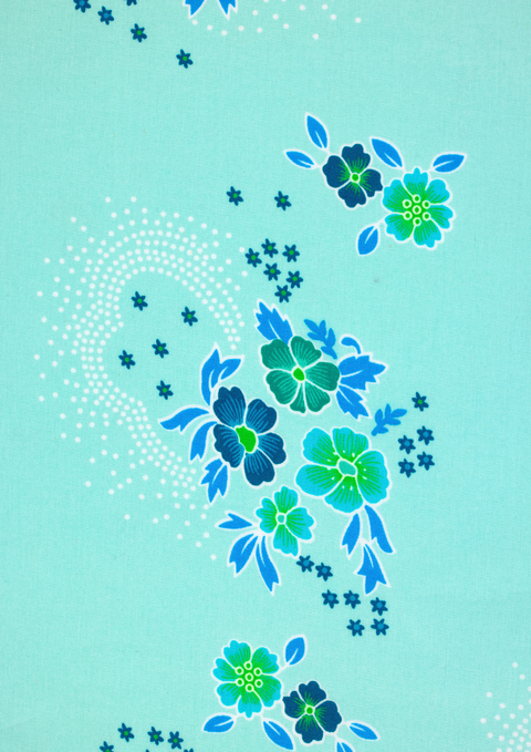 Folksy bleu opalin (cotton poplin)